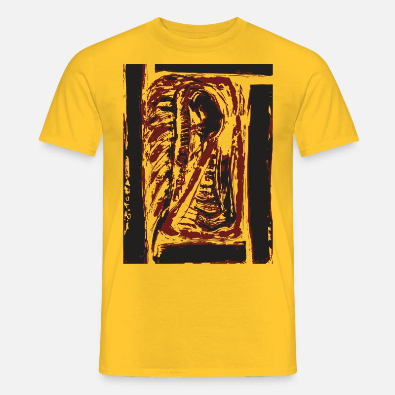 Der Tiger in Dir - Kunst - Männer T-Shirt - Gelb