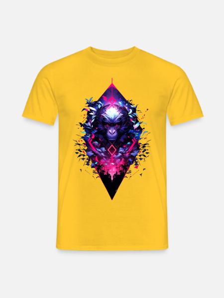 mera street art monkey eleven - Männer T-Shirt - Gelb