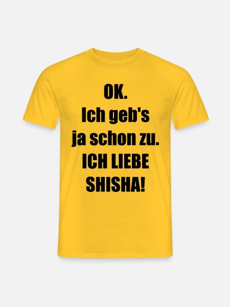 JA_ICH_LIEBE_SHISHA! - Männer T-Shirt - Gelb