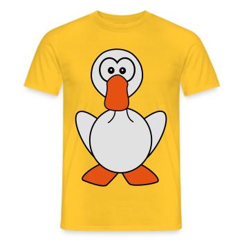 Gans - Männer T-Shirt - Gelb - Vorne - AI Model Male 178 dark (178cm)