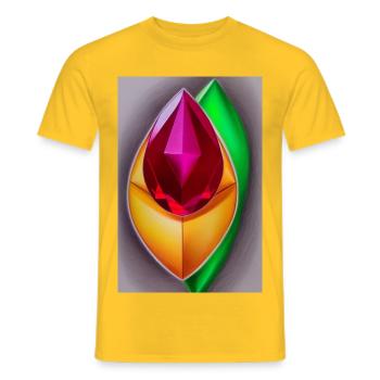 Gemstones - Men's T-Shirt - yellow - Front - AI Model Male 178 dark (178cm)