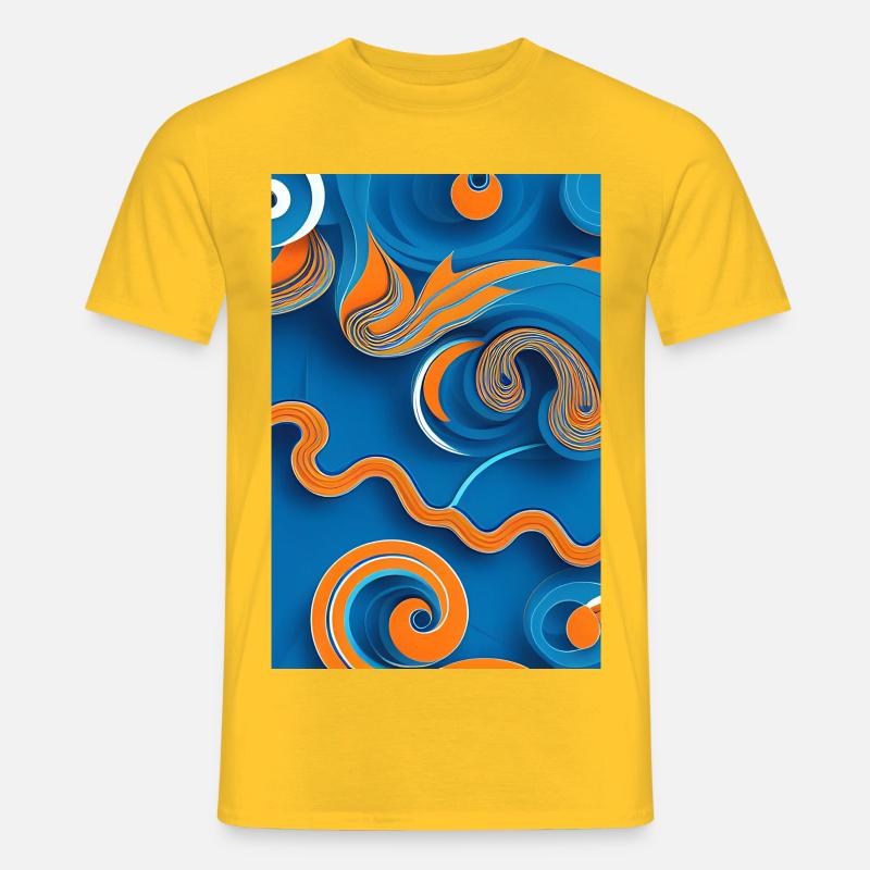 Abstrakte Kunst - Männer T-Shirt - Gelb