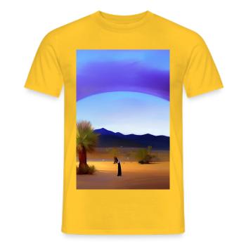 Arabian Desert - Men's T-Shirt - yellow - Front - AI Model Male 178 dark (178cm)