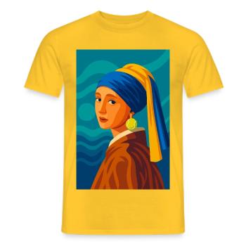 The Maiden (in suspension) - Men's T-Shirt - yellow - Front - AI Model Male 178 dark (178cm)