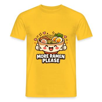 Niedliche Ramen Nudeln Bowl - Männer T-Shirt - Gelb - Vorne - AI Model Male 178 dark (178cm)