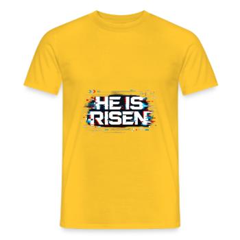 Il est ressuscité - T-shirt homme - jaune - Devant - AI Model Male 178 dark (178cm)