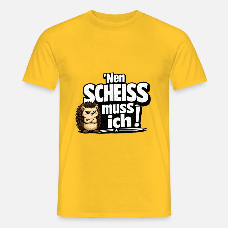 Nen Scheiss Muss Ich Igel - Männer T-Shirt - Gelb