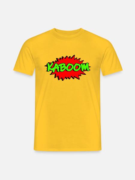 Comic Kaboom Schirftzug Graffiti cooles Geschenk - Männer T-Shirt - Gelb