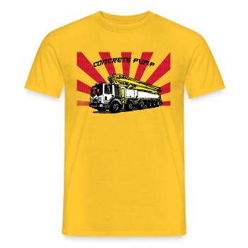 Pump Yellow Beton - Betonpumpe - Männer T-Shirt - Gelb - Vorne - AI Model Male 178 dark (178cm)