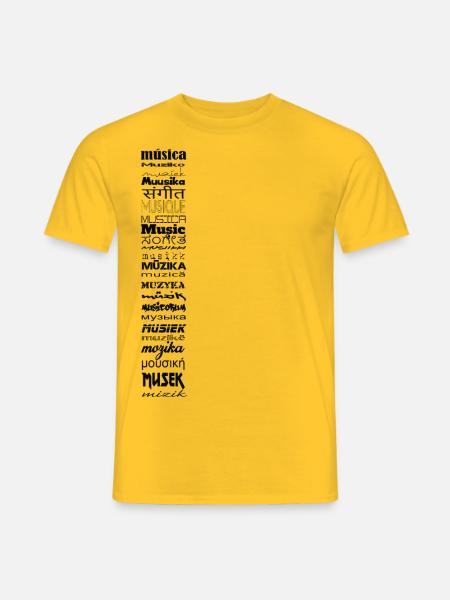 music - Men's T-Shirt - yellow