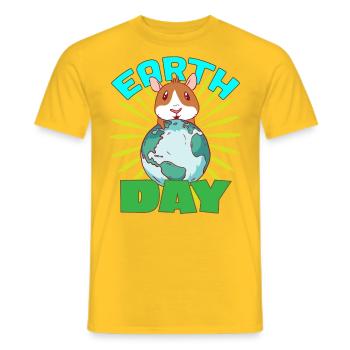 Earth day, nature conservation, environmentally friendly - Men's T-Shirt - yellow - Front - AI Model Male 178 dark (178cm)