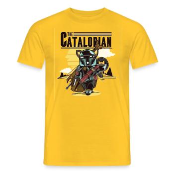 Der Katalorier - Männer T-Shirt - Gelb - Vorne - AI Model Male 178 dark (178cm)