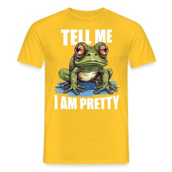 Frog Toad Funny Saying Lover Motif - T-shirt homme - jaune - Devant - AI Model Male 178 dark (178cm)