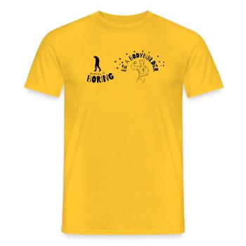 Normal is boring - be a Bodybuilder - Männer T-Shirt - Gelb - Vorne - AI Model Male 178 dark (178cm)