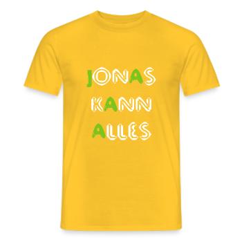 Jonas - Männer T-Shirt - Gelb - Vorne - AI Model Male 178 dark (178cm)
