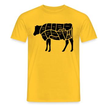 Beef - Männer T-Shirt - Gelb - Vorne - AI Model Male 178 dark (178cm)