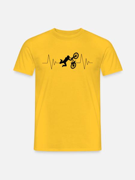 Mountanbike Jump - Männer T-Shirt - Gelb