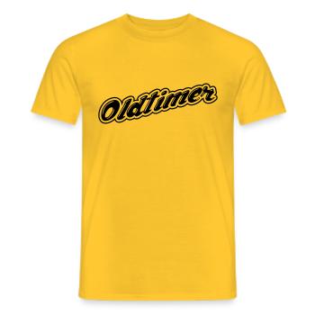 Oldtimer - Männer T-Shirt - Gelb - Vorne - AI Model Male 178 dark (178cm)