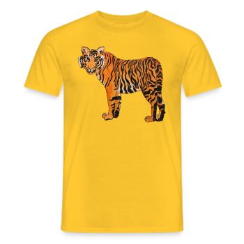 Tiger schütz die Wildnis, Safari Afrika protect - Männer T-Shirt - Gelb - Vorne - AI Model Male 178 dark (178cm)