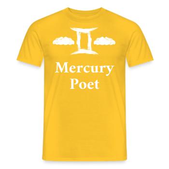 Mercure Poète Astrologie - T-shirt homme - jaune - Devant - AI Model Male 178 dark (178cm)