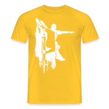 Footbag Hacky Sack Blanc - T-shirt homme - jaune - Devant - AI Model Male 178 dark (178cm)