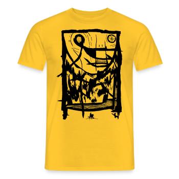 INK Block eins - Männer T-Shirt - Gelb - Vorne - AI Model Male 178 dark (178cm)