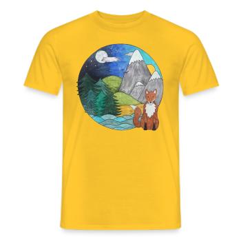 Paysage Fuchs Outdoor Nature Lovers - T-shirt homme - jaune - Devant - AI Model Male 178 dark (178cm)