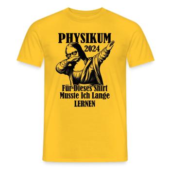 Physikum geschafft!!! Medizinstudent Universität - Männer T-Shirt - Gelb - Vorne - AI Model Male 178 dark (178cm)