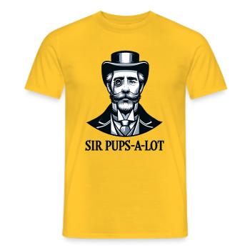 Sir Pups A Lot Sir Furz A Lot - Männer T-Shirt - Gelb - Vorne - AI Model Male 178 dark (178cm)