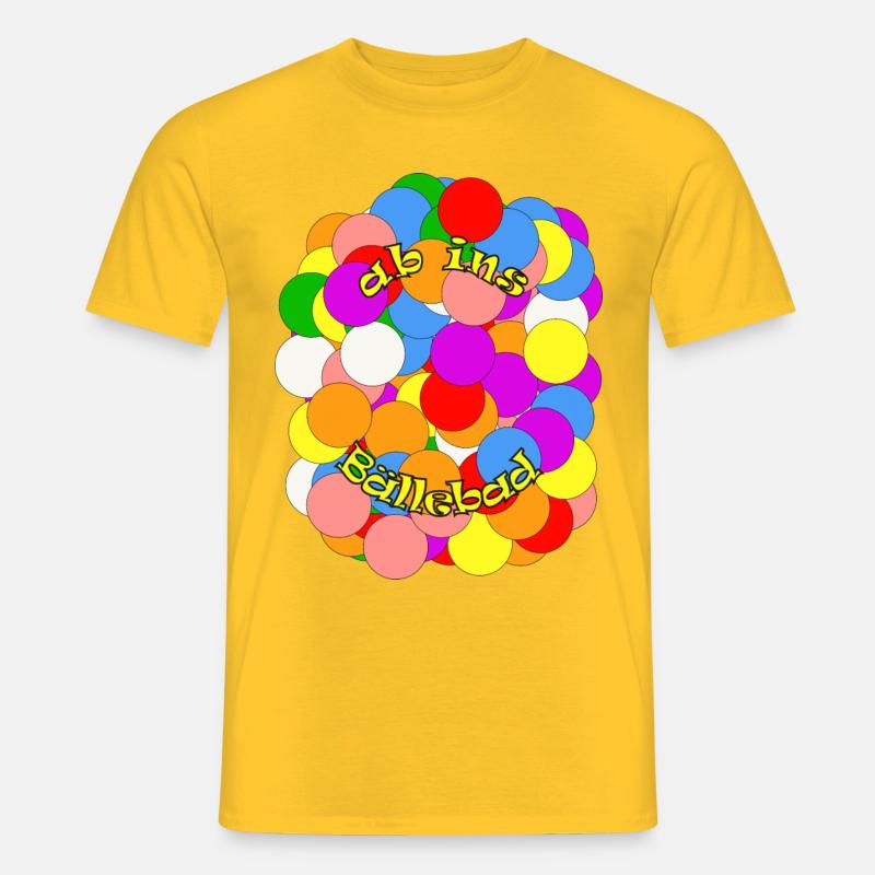 ab ins Bällebad - Männer T-Shirt - Gelb