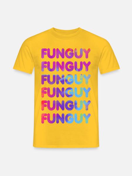 Colorful Funny Letters Heart Pattern - Men's T-Shirt - yellow