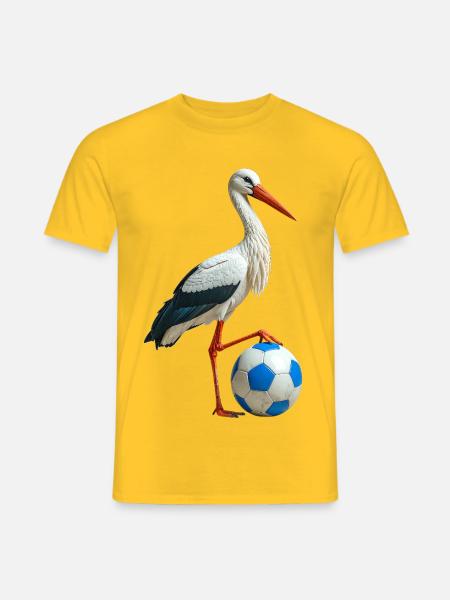 Weissstorch Störche - Männer T-Shirt - Gelb