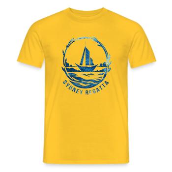 Sydney Regatta, Yacht, Maritime - T-shirt homme - jaune - Devant - AI Model Male 178 dark (178cm)