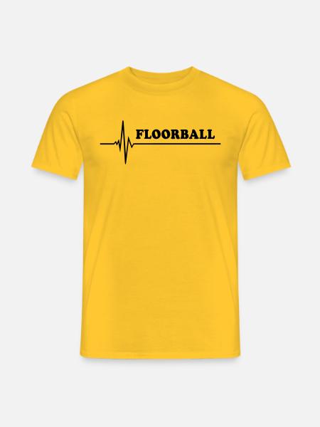 Floorball - Männer T-Shirt - Gelb