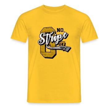 Stripe Hype - Männer T-Shirt - Gelb - Vorne - AI Model Male 178 dark (178cm)