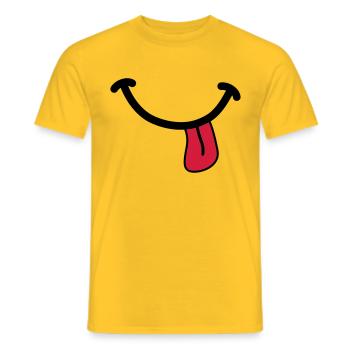 SMILEY - Men's T-Shirt - yellow - Front - AI Model Male 178 dark (178cm)