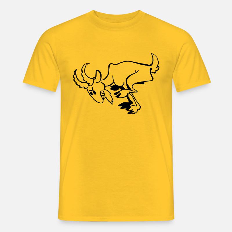 Ziegenbock - Männer T-Shirt - Gelb