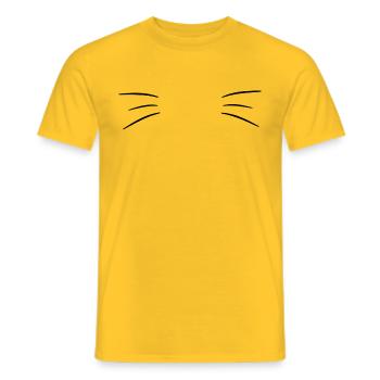 Baffi - T-shirt uomo - giallo - Fronte - AI Model Male 178 dark (178cm)