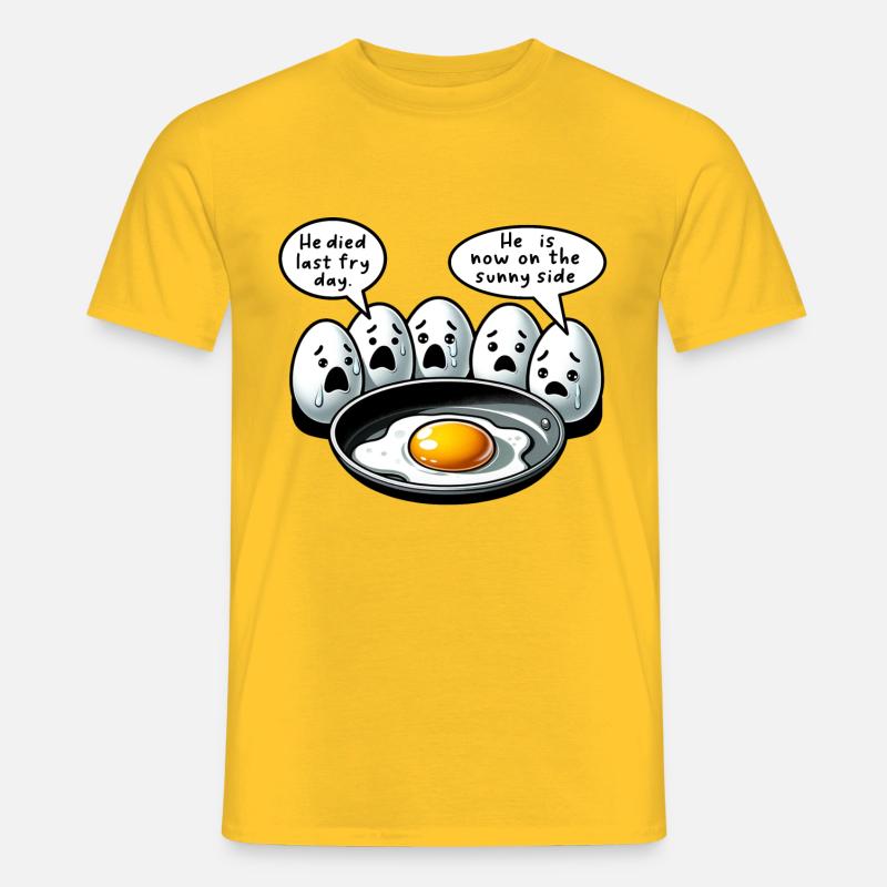 Eier Spiegelei Oster Meme - Männer T-Shirt - Gelb