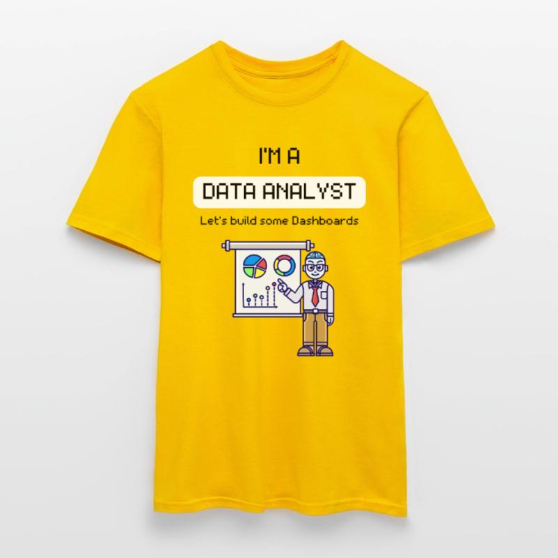 Data Analyst Engineer Power BI SQL Data AI Coder Men's T-Shirt