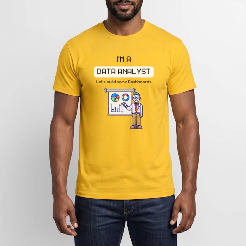 Data Analyst Engineer Power BI SQL Data AI Coder Men's T-Shirt