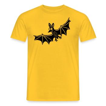 Fledermaus 3 - Männer T-Shirt - Gelb - Vorne - AI Model Male 178 dark (178cm)