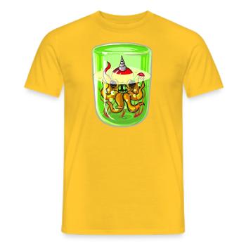 Poulpe Radioactif - T-shirt homme - jaune - Devant - AI Model Male 178 dark (178cm)