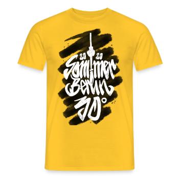 Summer Berlin - Men's T-Shirt - yellow - Front - AI Model Male 178 dark (178cm)