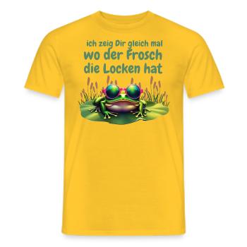frosch locken - Männer T-Shirt - Gelb - Vorne - AI Model Male 178 dark (178cm)