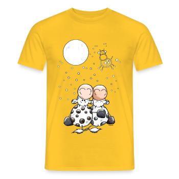 Romantisches Kuh Sternbild - Männer T-Shirt - Gelb - Vorne - AI Model Male 178 dark (178cm)