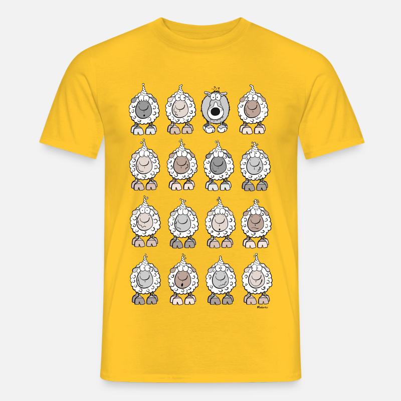 Pecore e Lupo - Pecora - T-shirt uomo - giallo