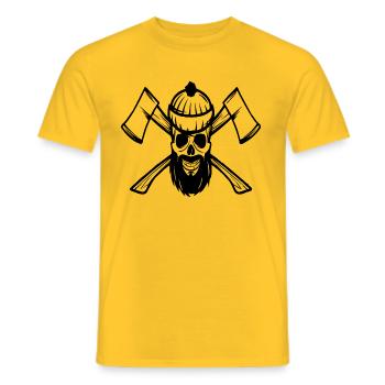 Bûcherons - T-shirt homme - jaune - Devant - AI Model Male 178 dark (178cm)