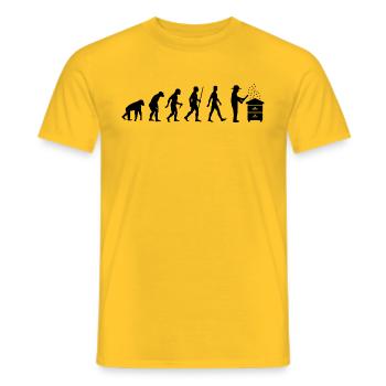 Imker Evolution Bienen Bienenliebhaber Honig Biene - Männer T-Shirt - Gelb - Vorne - AI Model Male 178 dark (178cm)