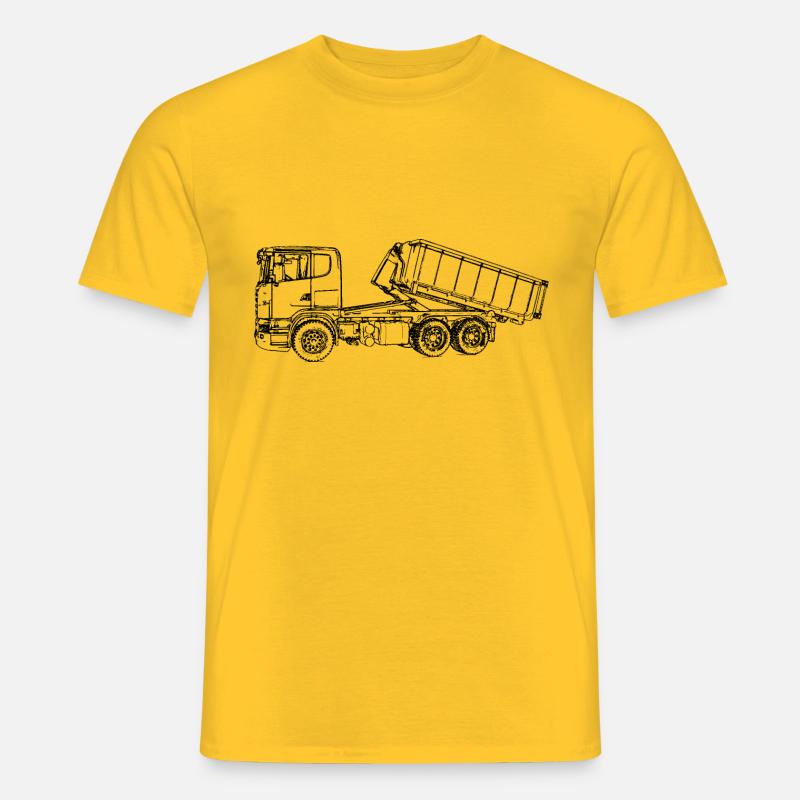 Absetzkipper LKW Container Kipper Absetzer - Männer T-Shirt - Gelb